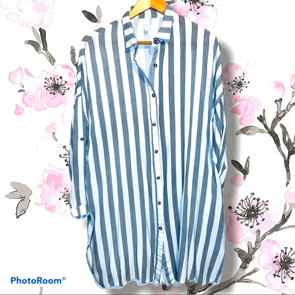 PRIMI Striped Full Button-Down Cardigan, S - Picture 13 of 15